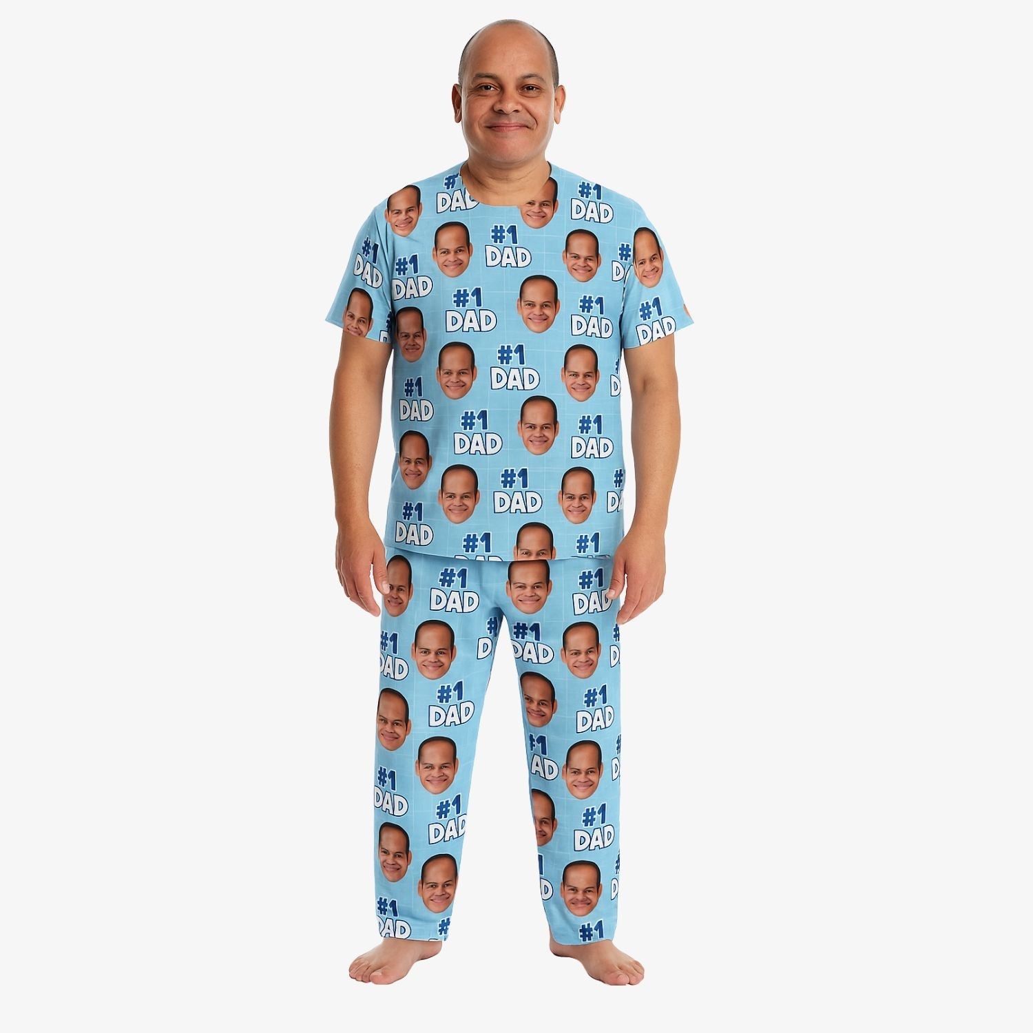 Men's Number 1 Dad custom pjs