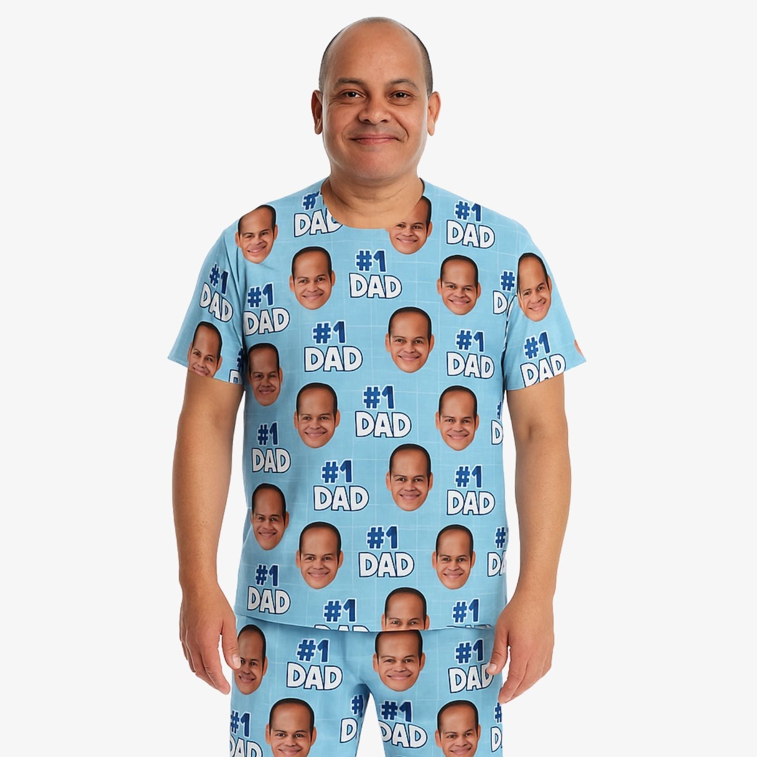 Men's Number 1 Dad Personalised Pyjamas