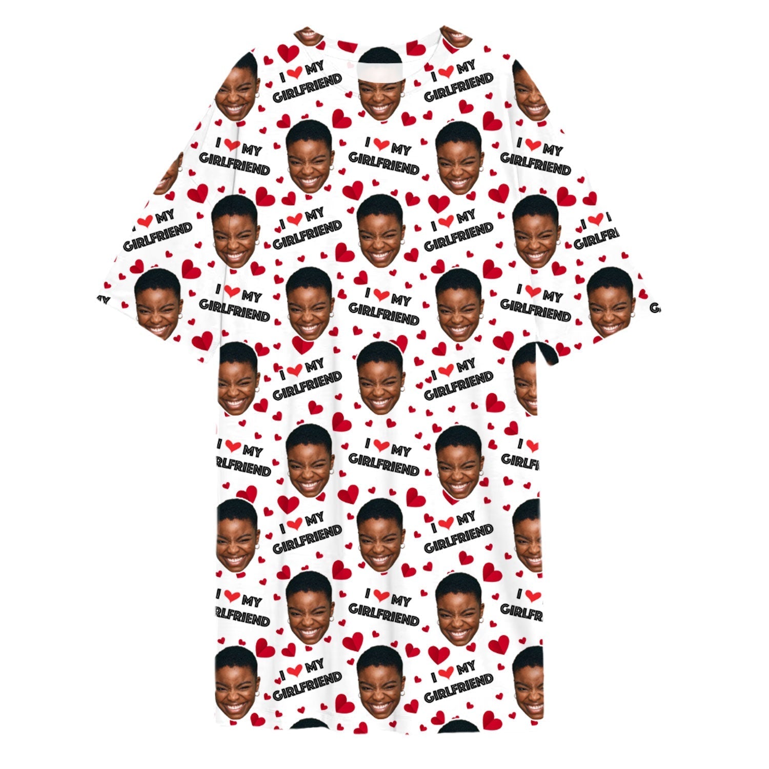 I Love My Girlfriend Custom Sleep Tee