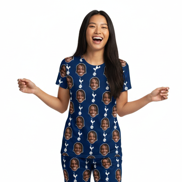 Spurs Navy Personalised Women's Pyjamas - Trouser Set