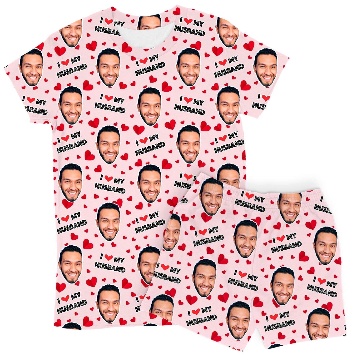 I Love My Husband Custom Women's PJ Shorts Set