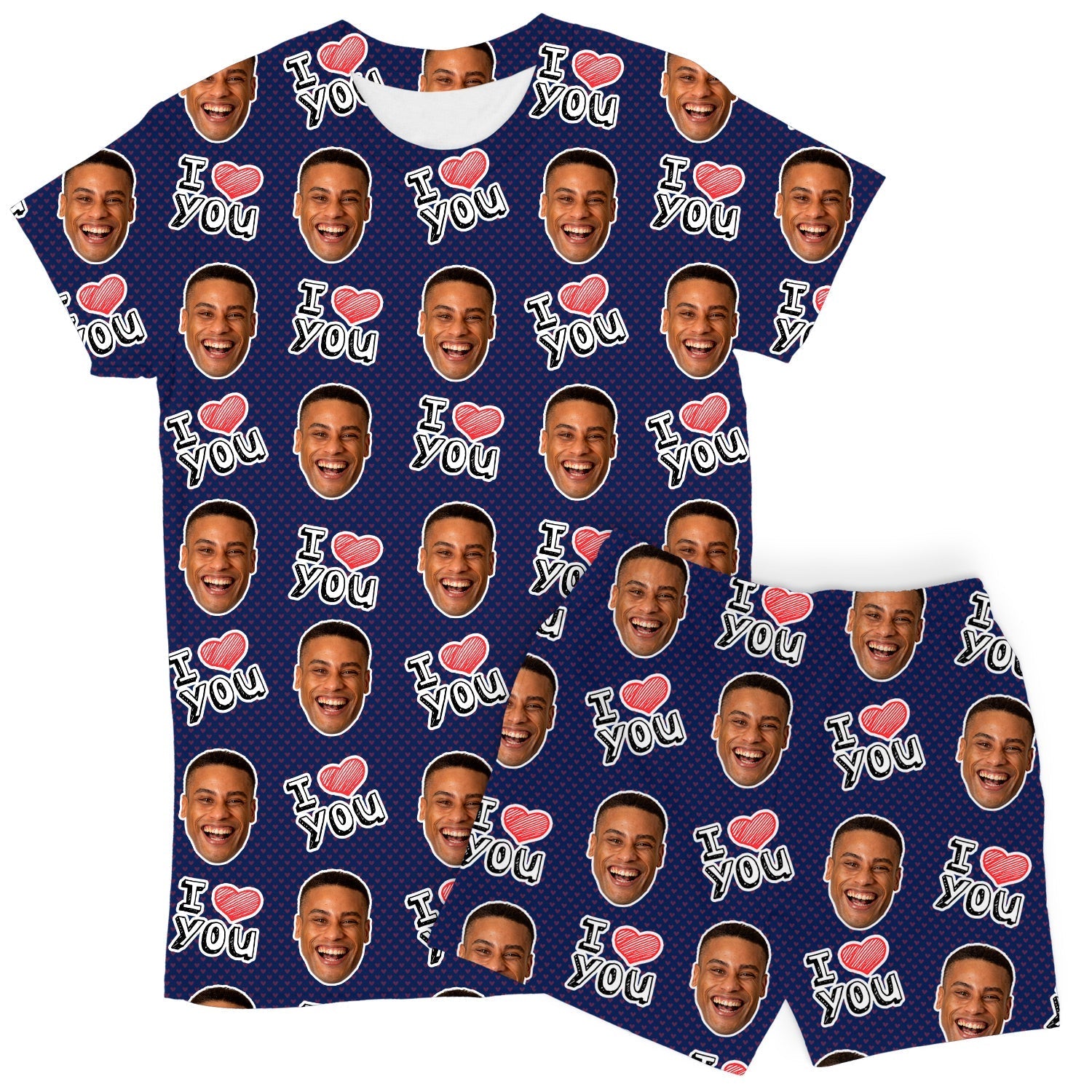 Women's I Heart You Personalised PJs - Shorts Set