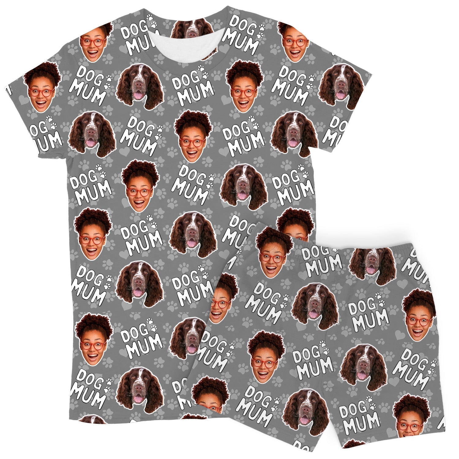 Dog Mum Custom Women's PJ Shorts Set