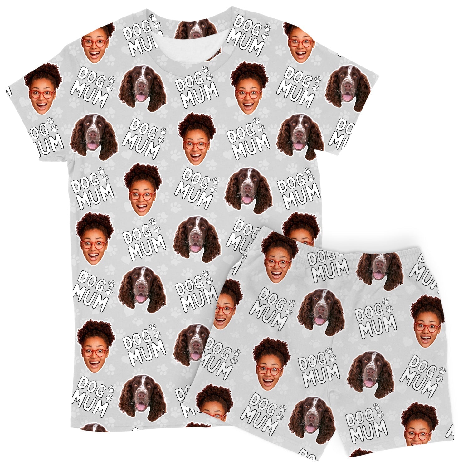 Women's Dog Mum Personalised PJs - Shorts Set