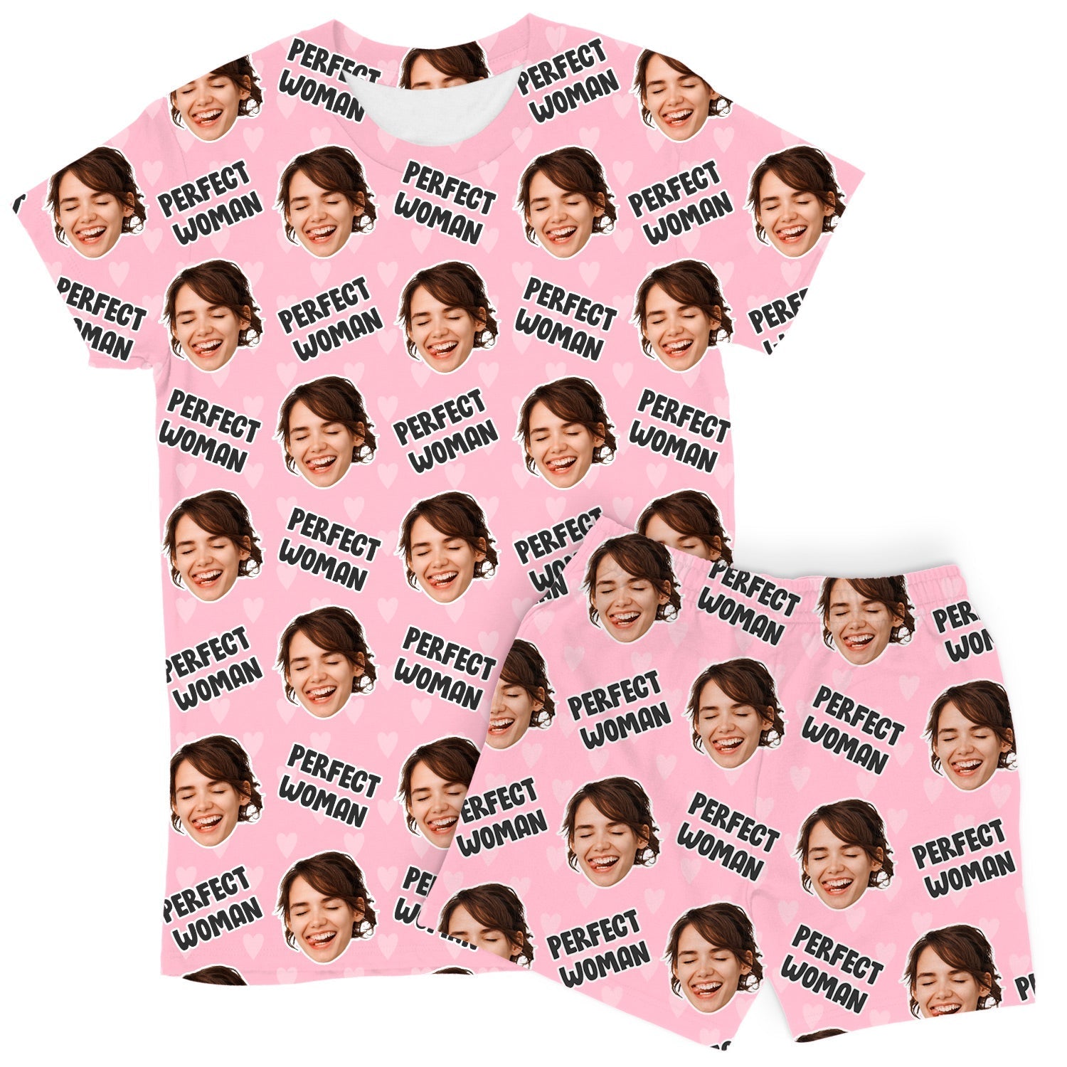 Perfect Woman Custom Women's PJ Shorts Set