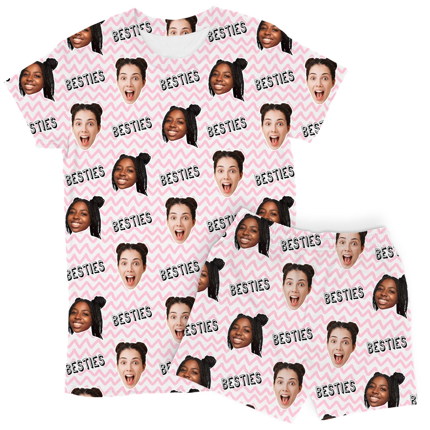 Besties Custom Women's PJ Shorts Set