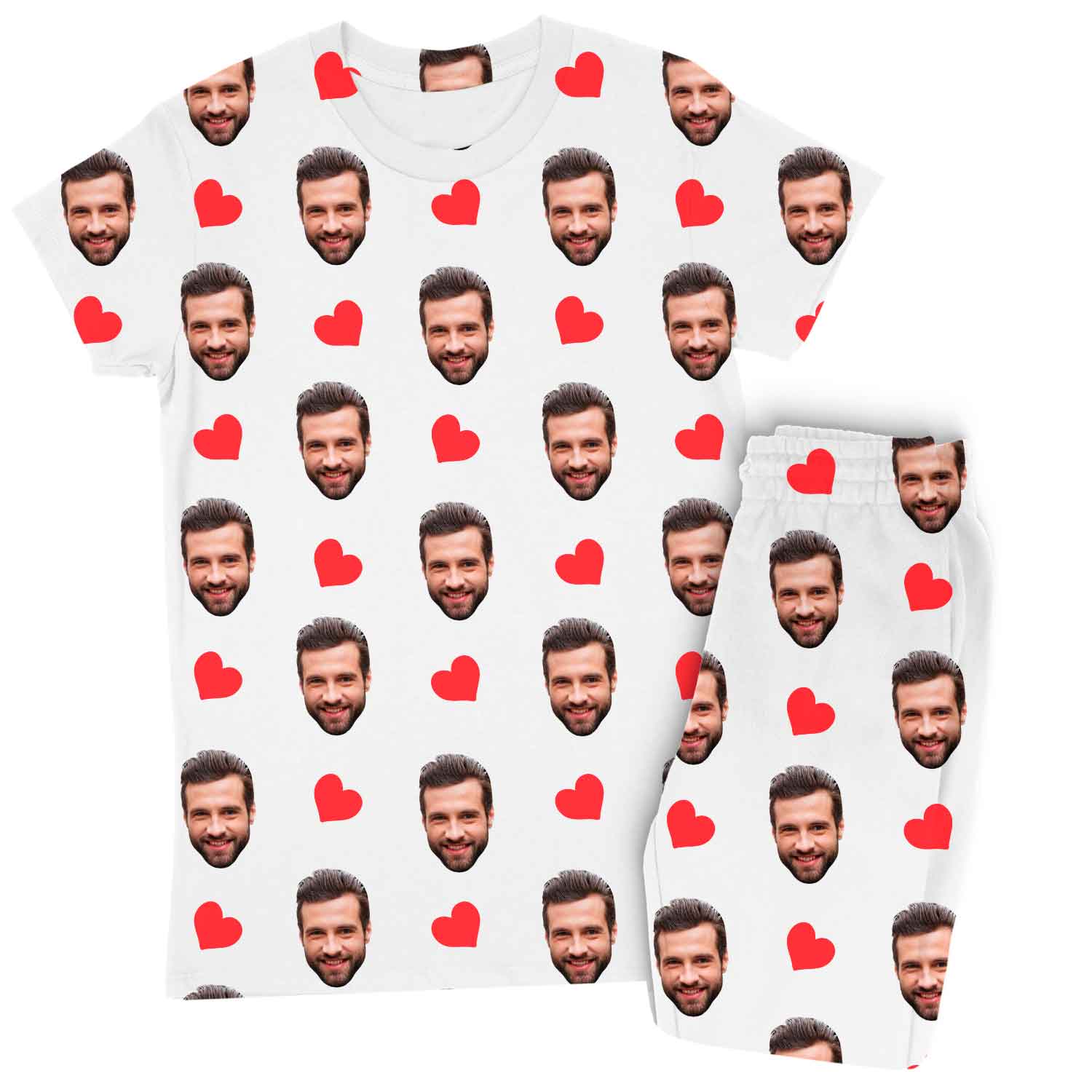 Red Hearts Custom Women's PJ Trousers Set