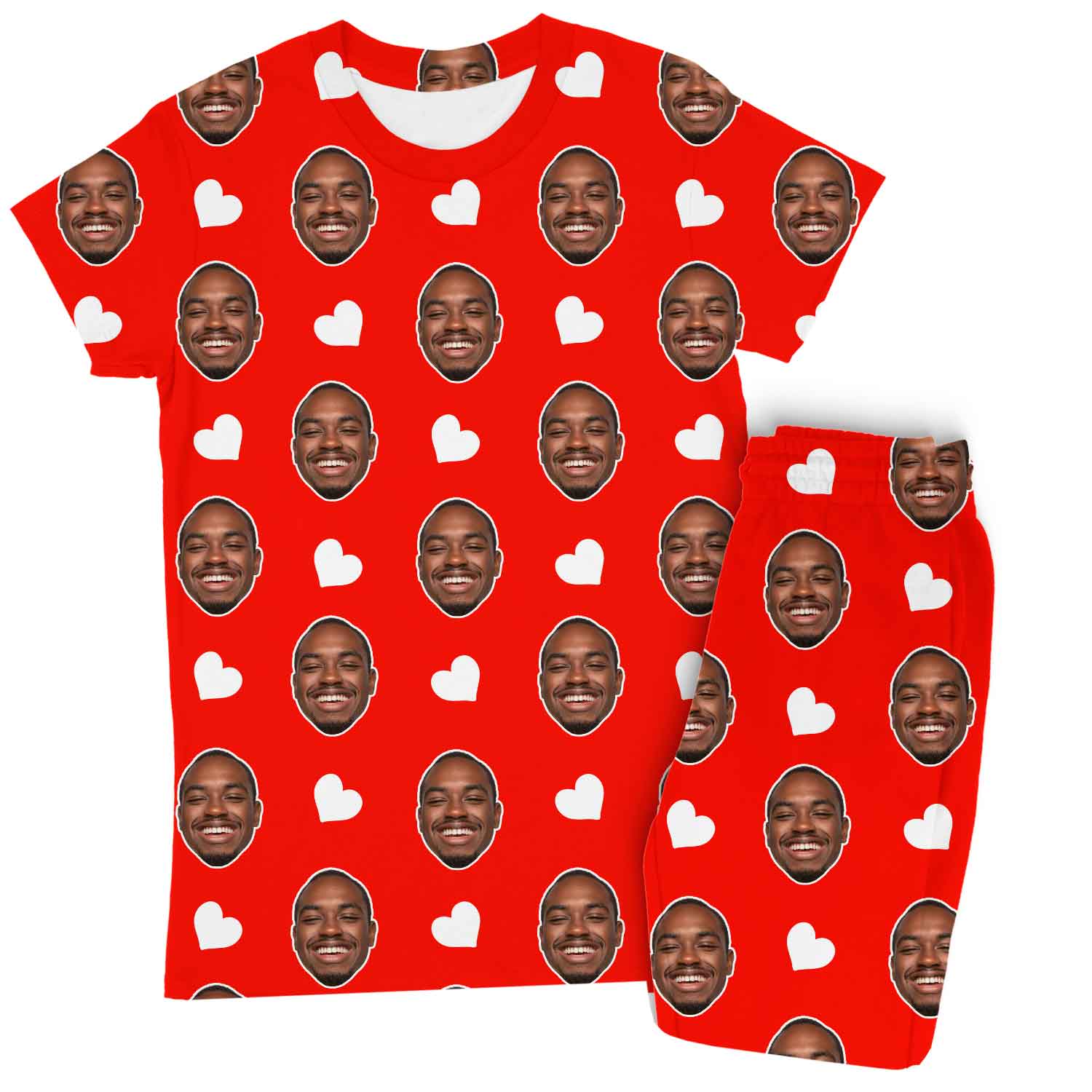 White Hearts Custom Women's PJ Trousers Set