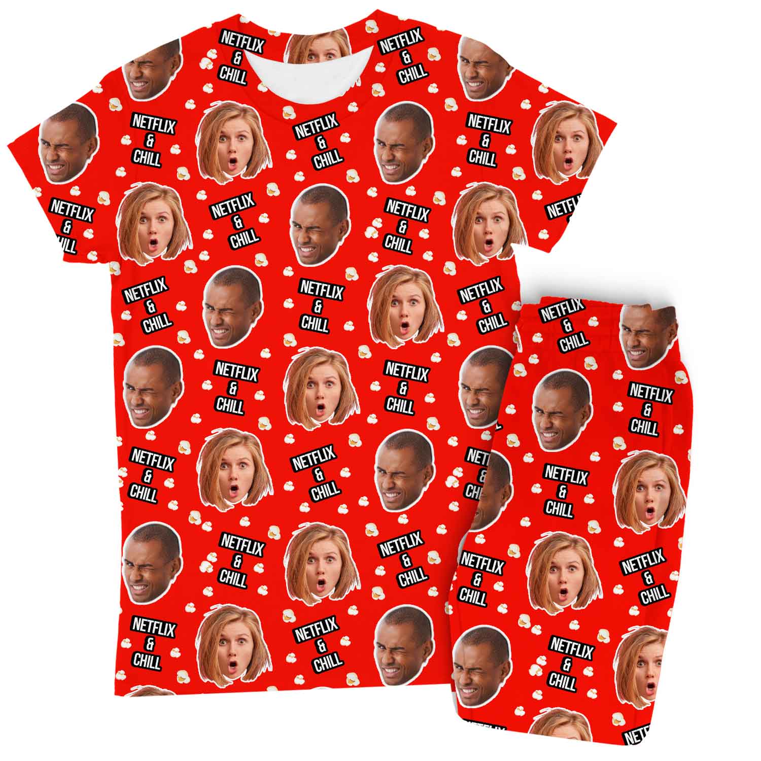 Netflix and Chill Custom Women's PJ Trousers Set