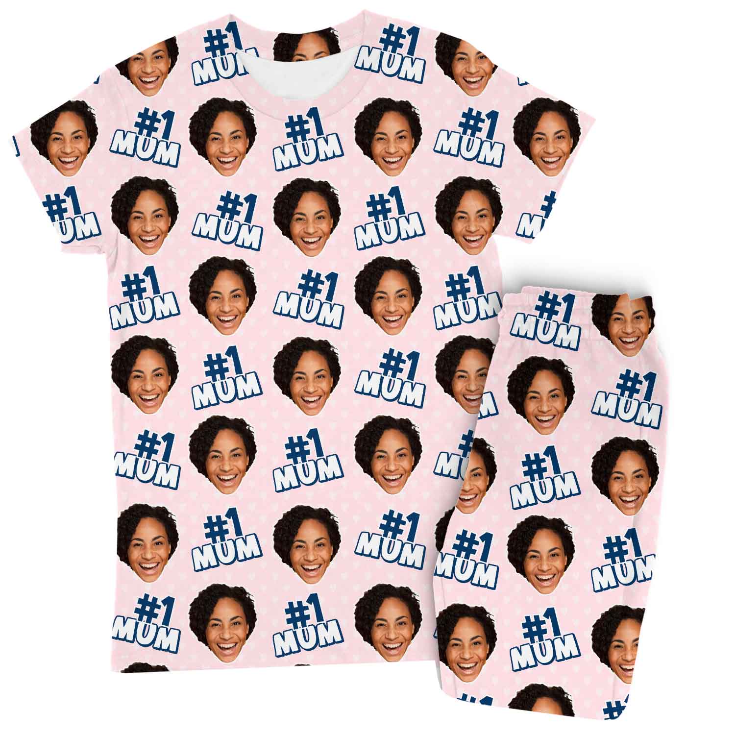 Women's Number 1 Mum Personalised Pyjamas - Trouser Set