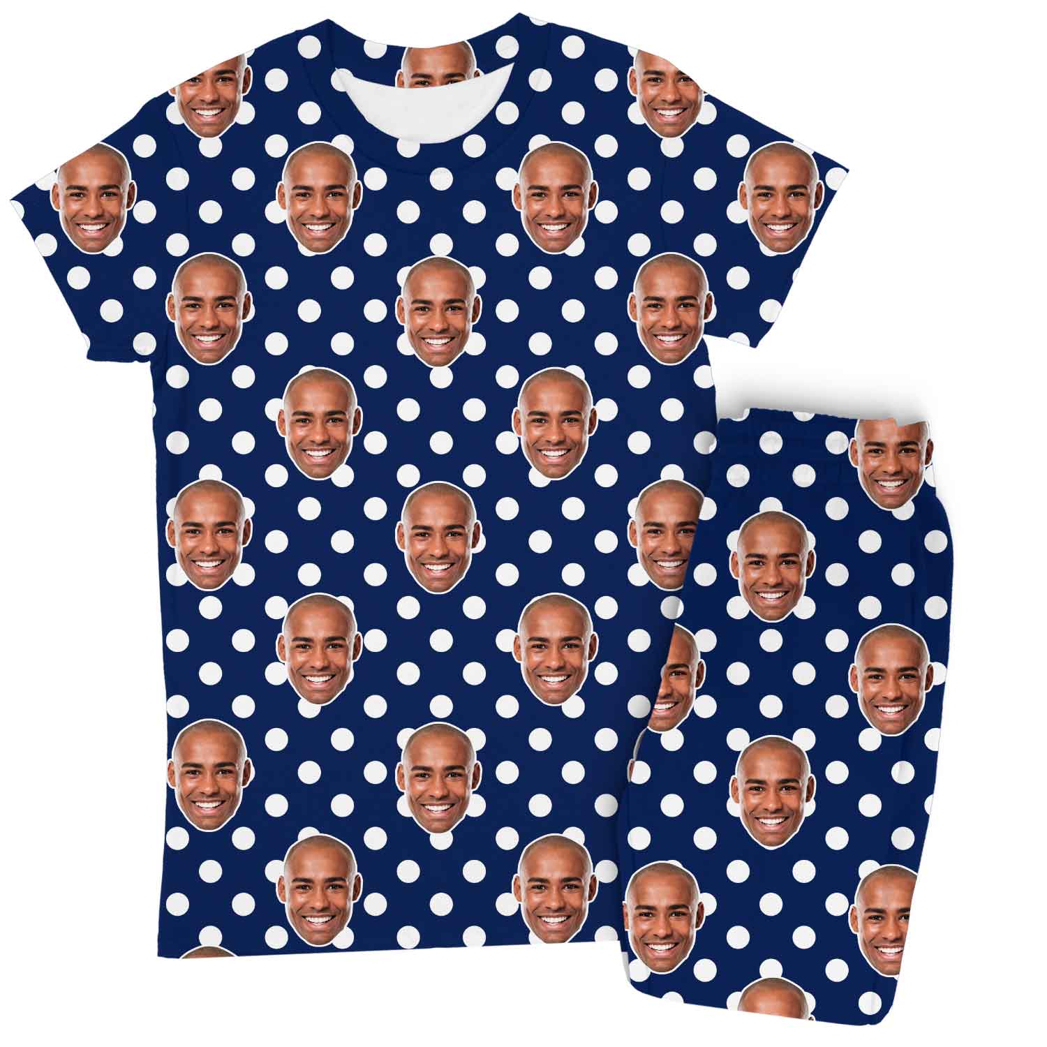 Women's Polka Dot Personalised Pyjamas - Trouser Set