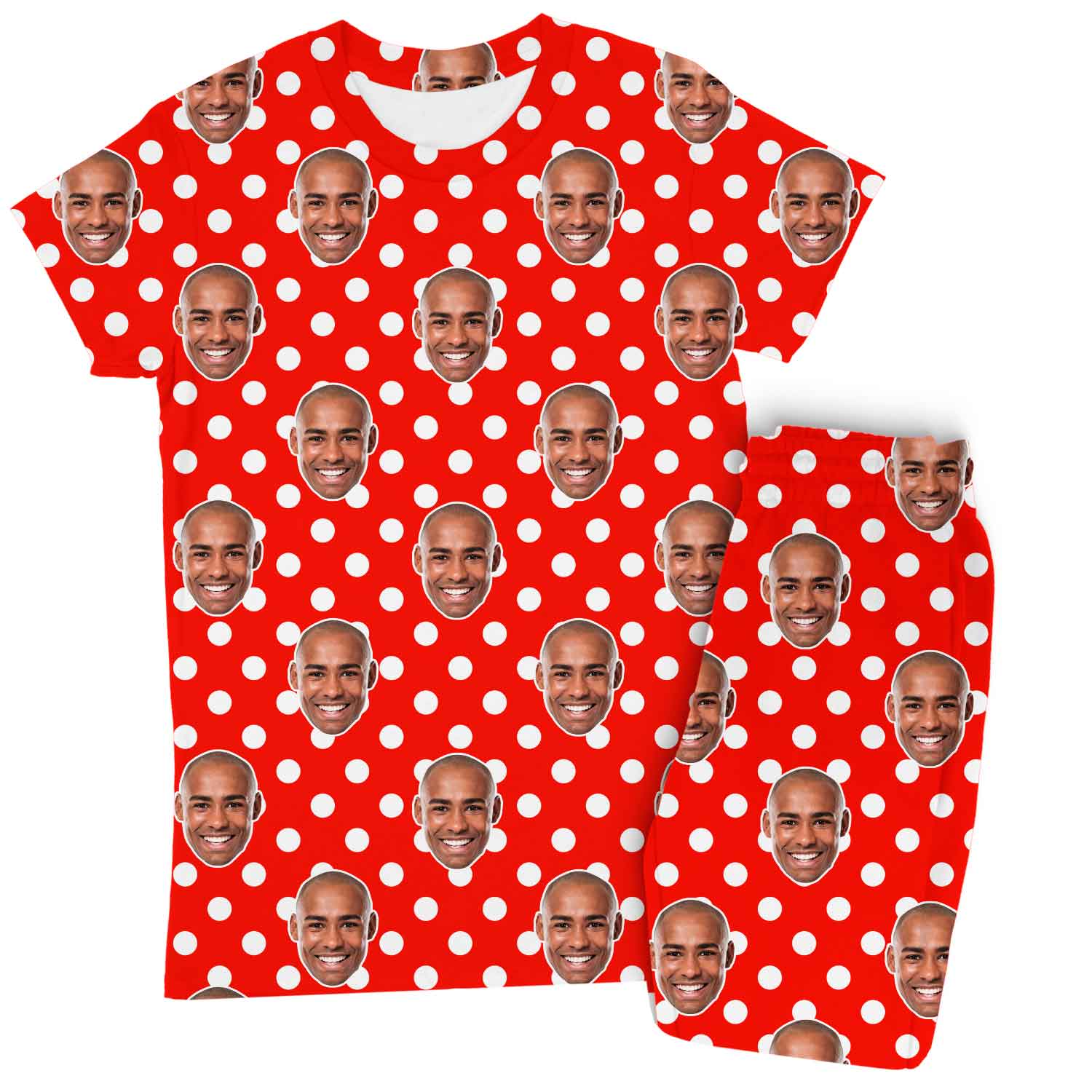 Women's Polka Dot Personalised Pyjamas - Trouser Set