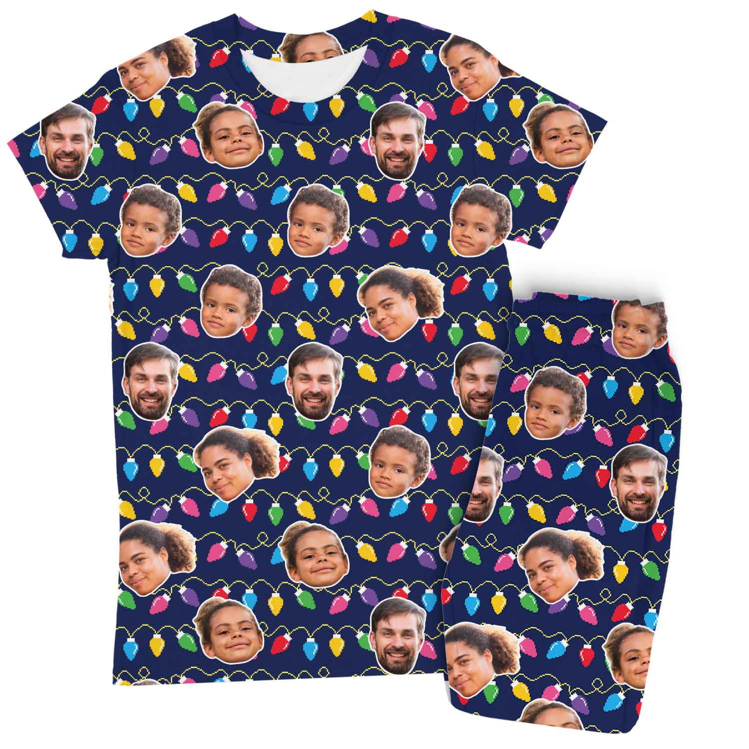 Christmas Lights Custom Women's PJ Trousers Set