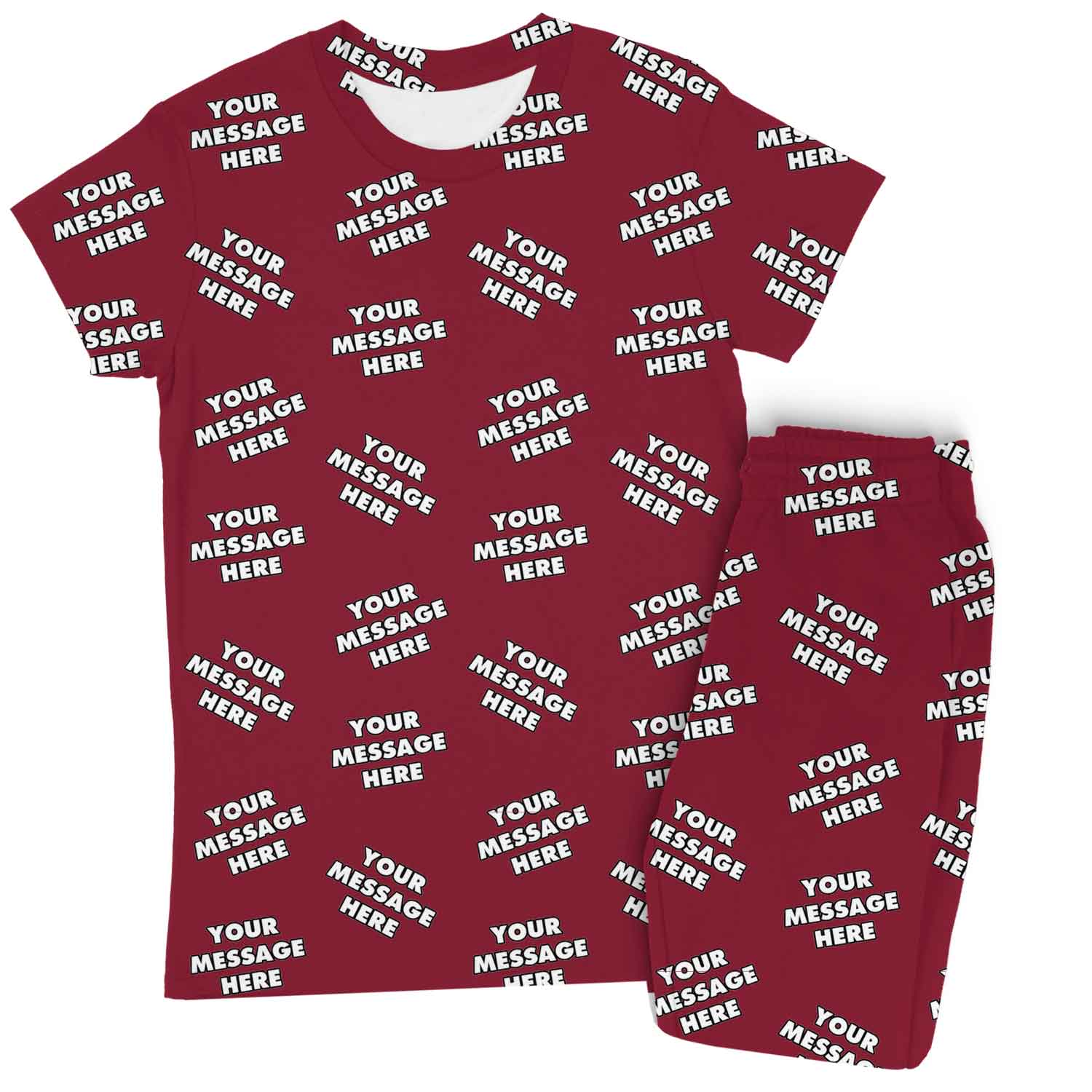 Women's Personalised Message Pyjamas - Trouser Set