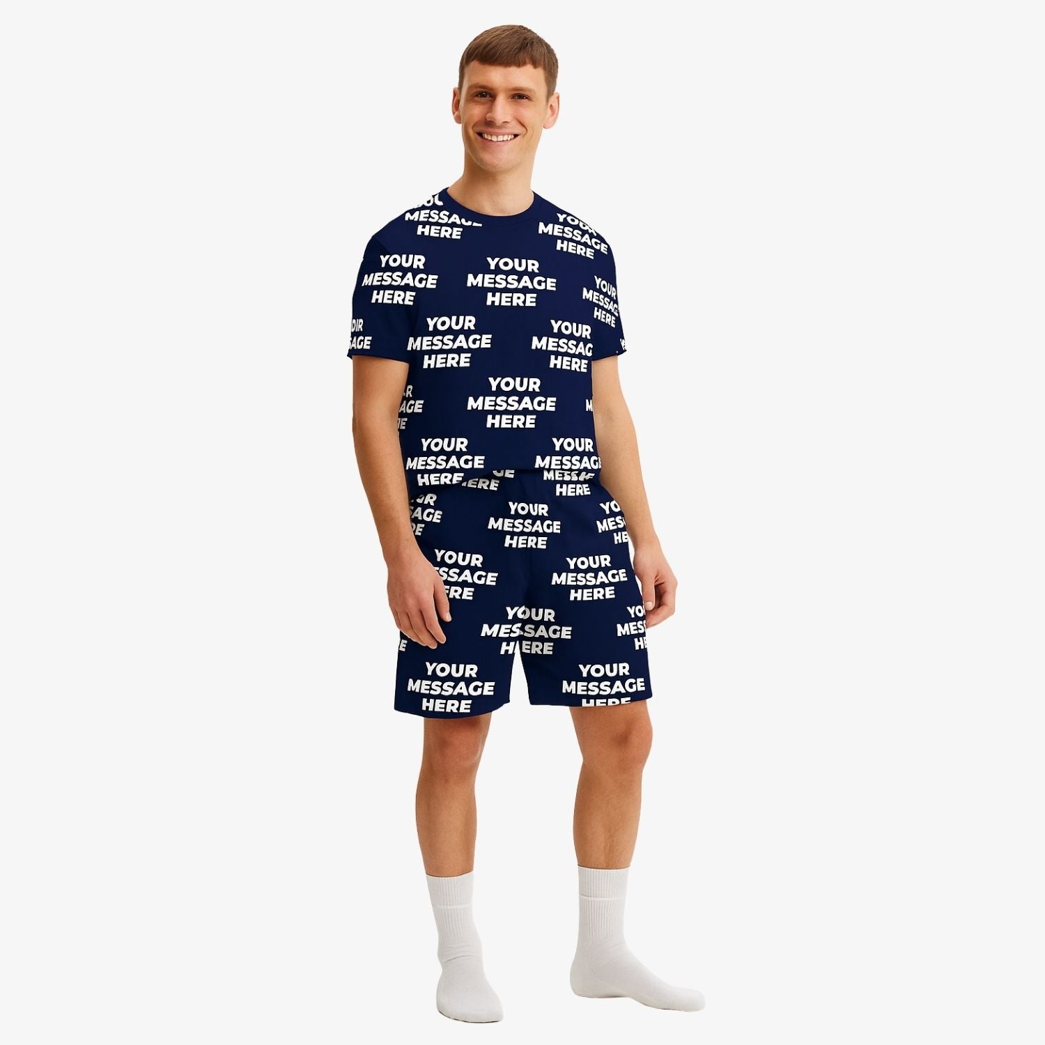 Your custom Message onMen's Personalised Pyjamas