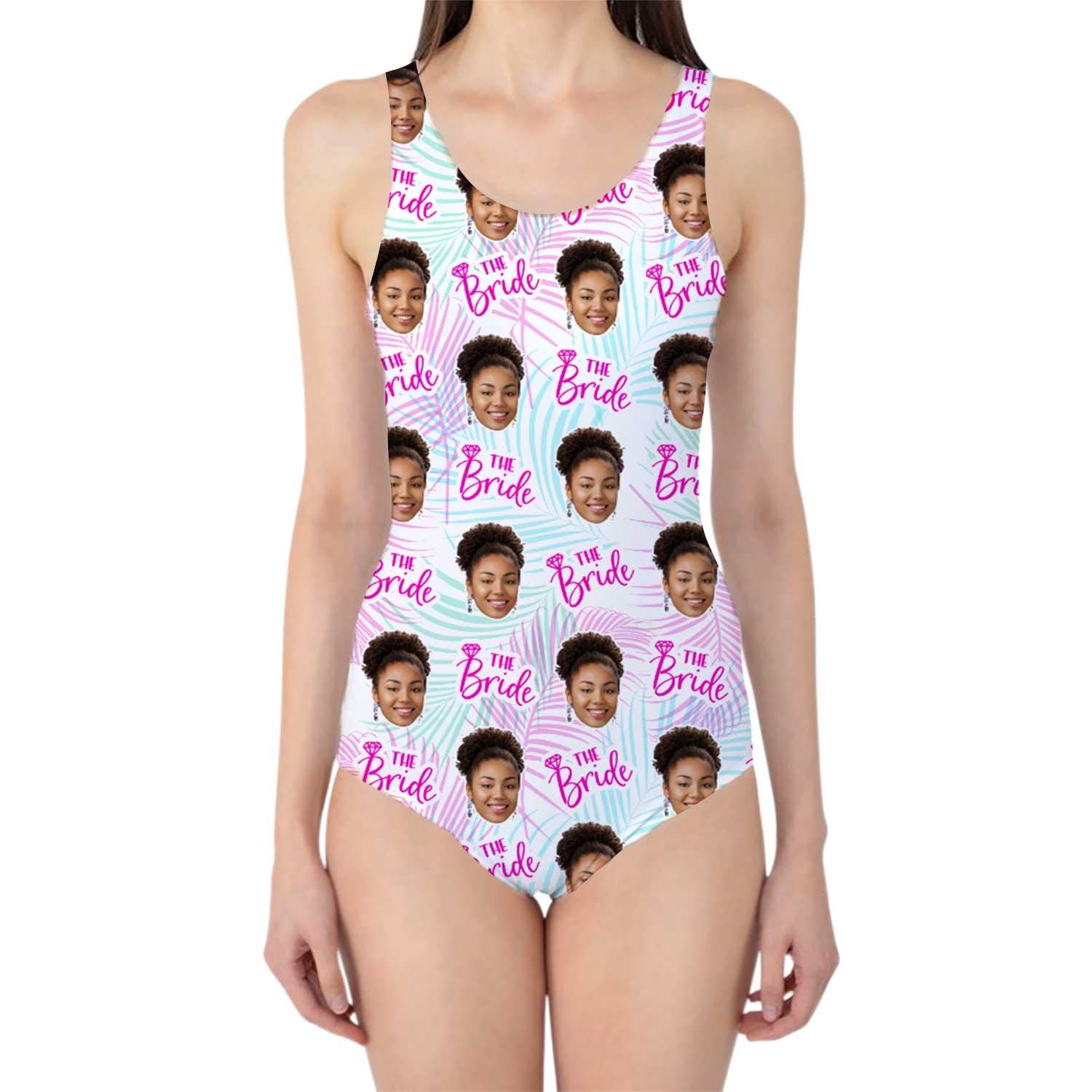 The Bride Swimsuit Personalised Face Pattern