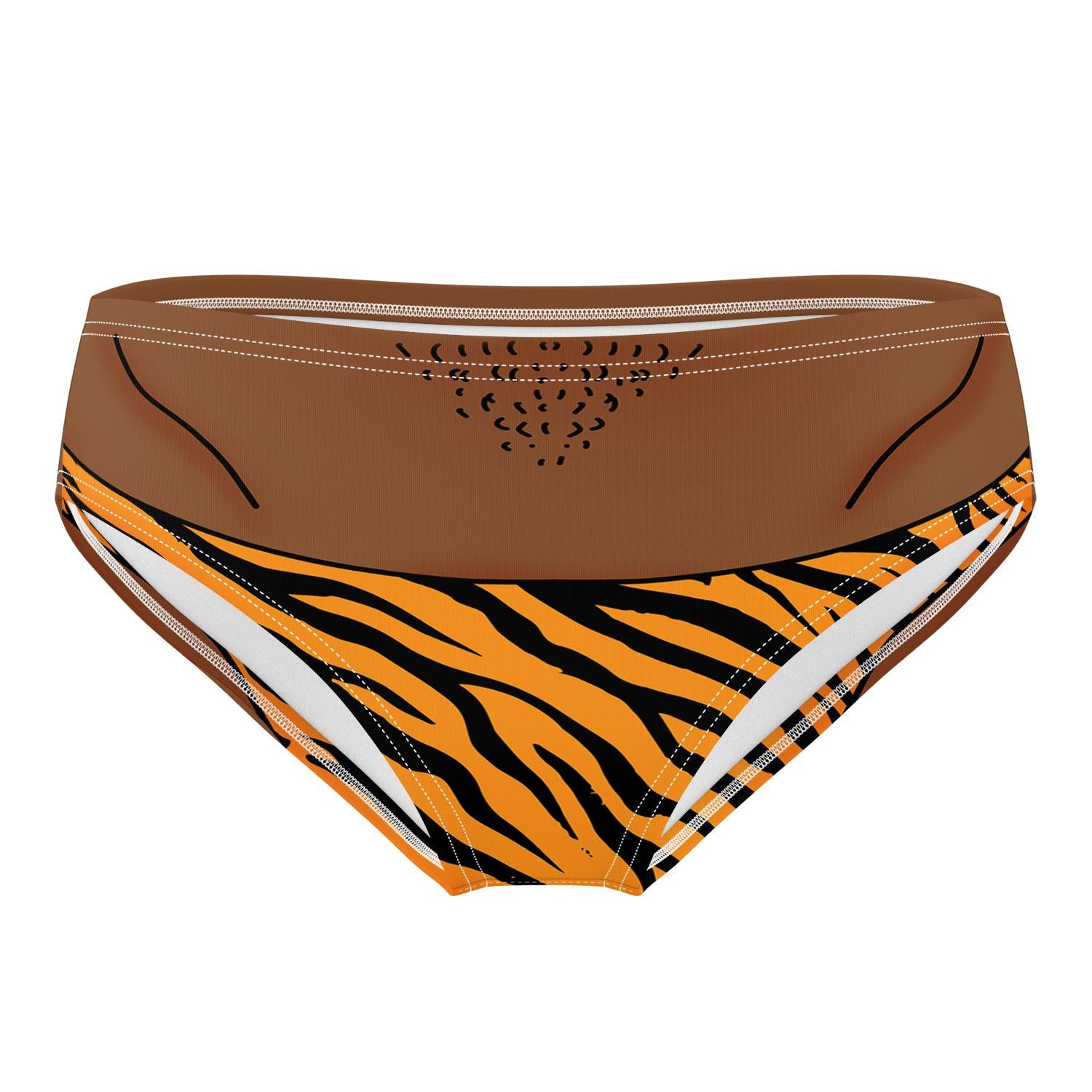 Zebra Thong Swim Trunks