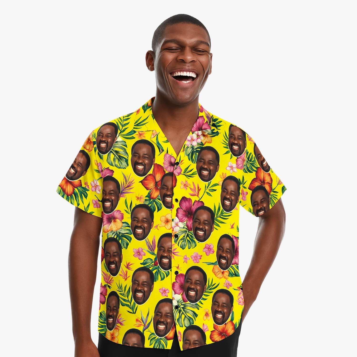 Tropical Custom Faces Hawaiian Shirt
