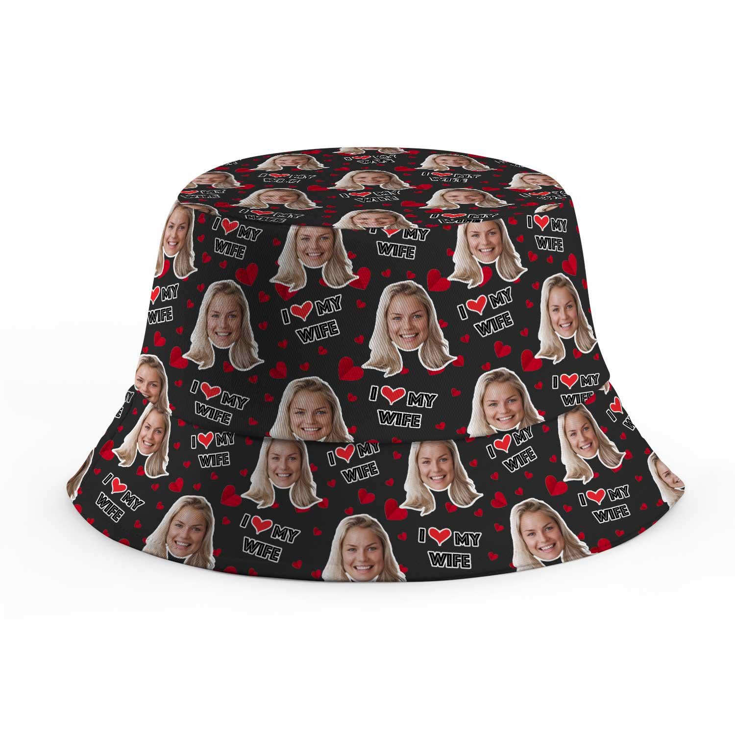 I Love My Wife Custom Bucket Hat