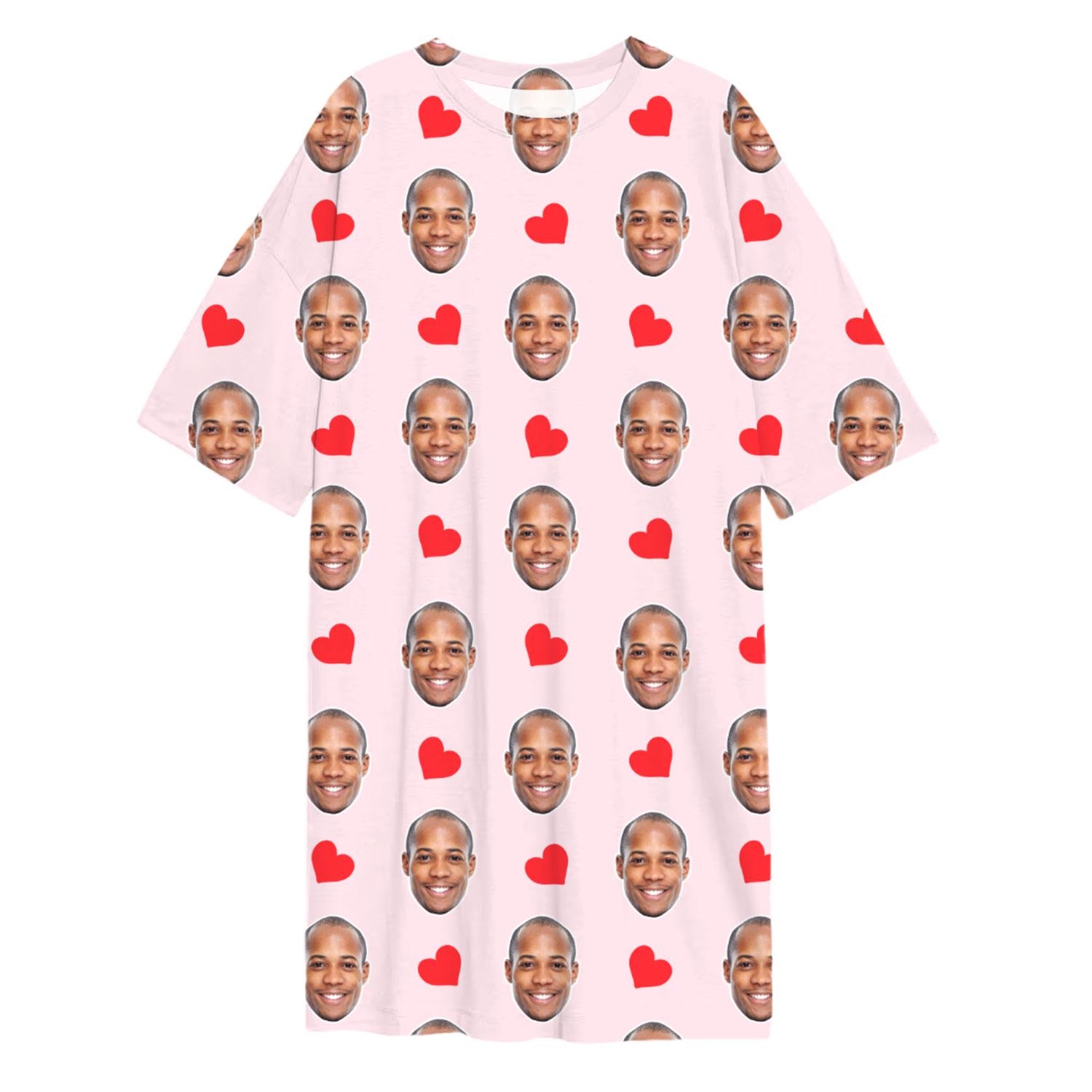 Red Hearts Custom Sleep Tee