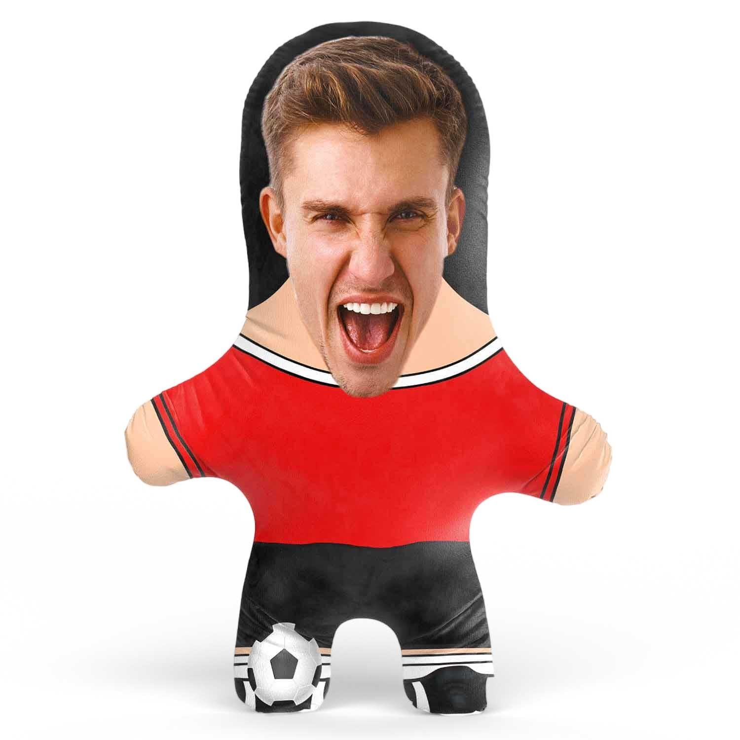 Footballer Face Pillow Personalised Teddy Bear