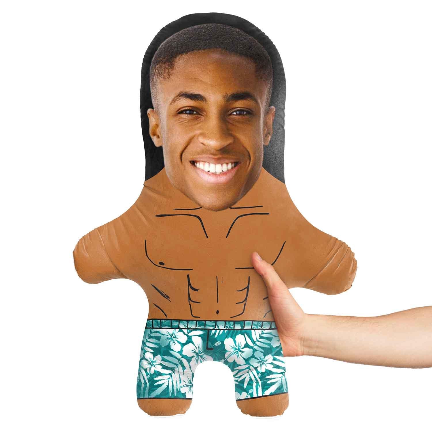 Beach Boy Face Pillow Personalised Teddy Bear