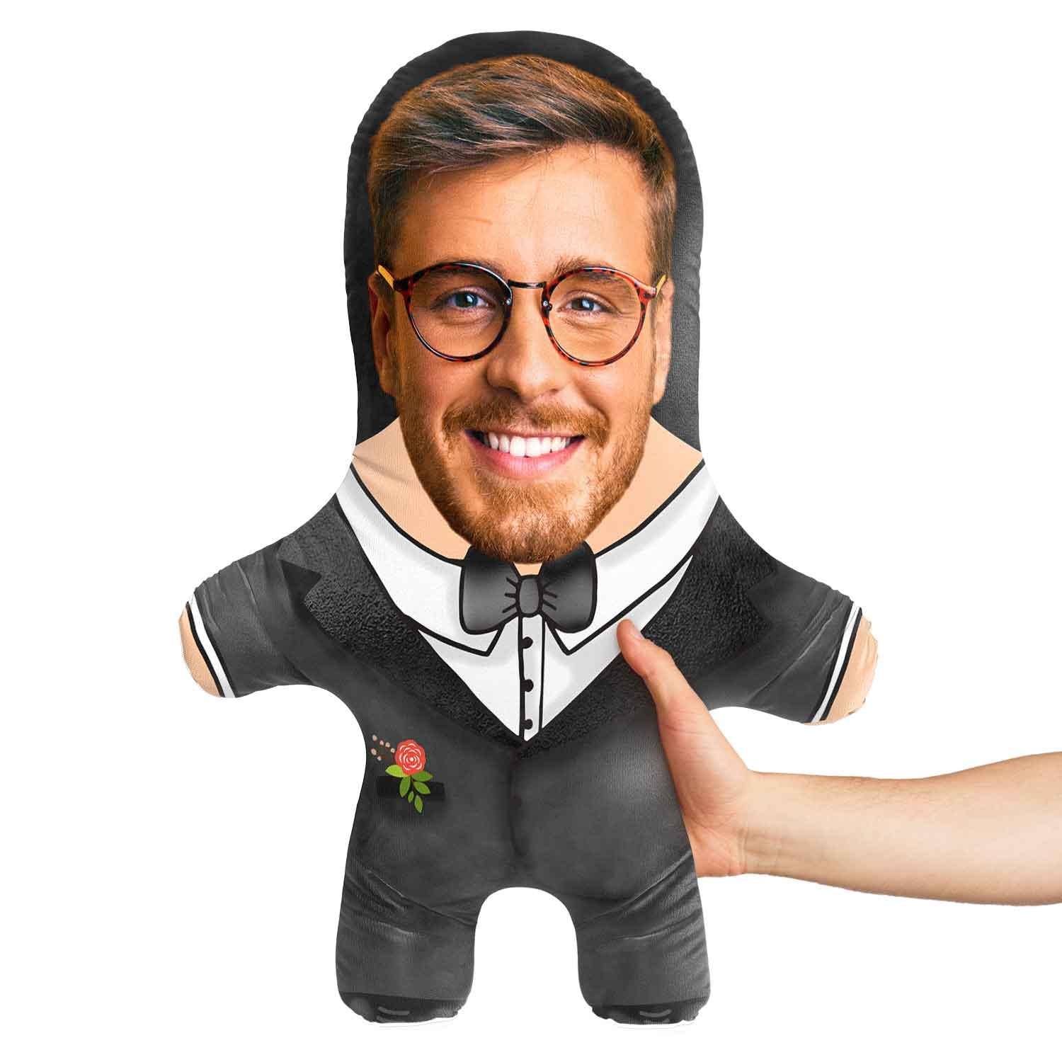 Groom Face Pillow Personalised Teddy Bear