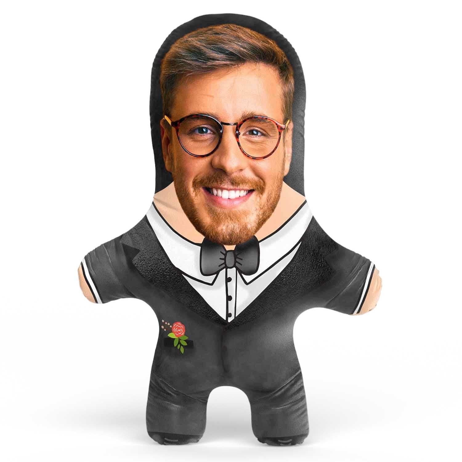 Groom Face Pillow Personalised Teddy Bear