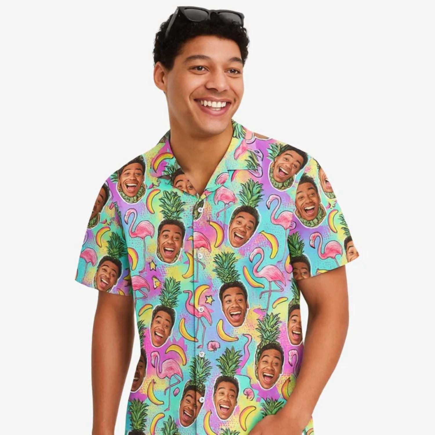 Pineapple Custom Faces Hawaiian Shirt