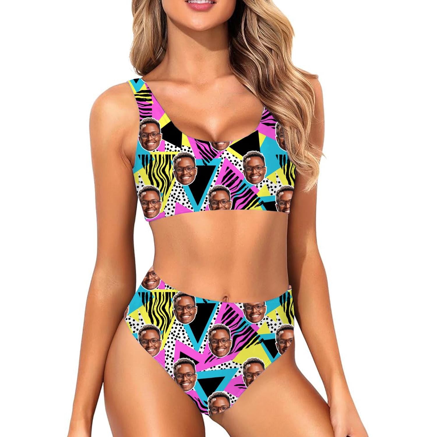 Retro Pink Custom Made Bikini Set