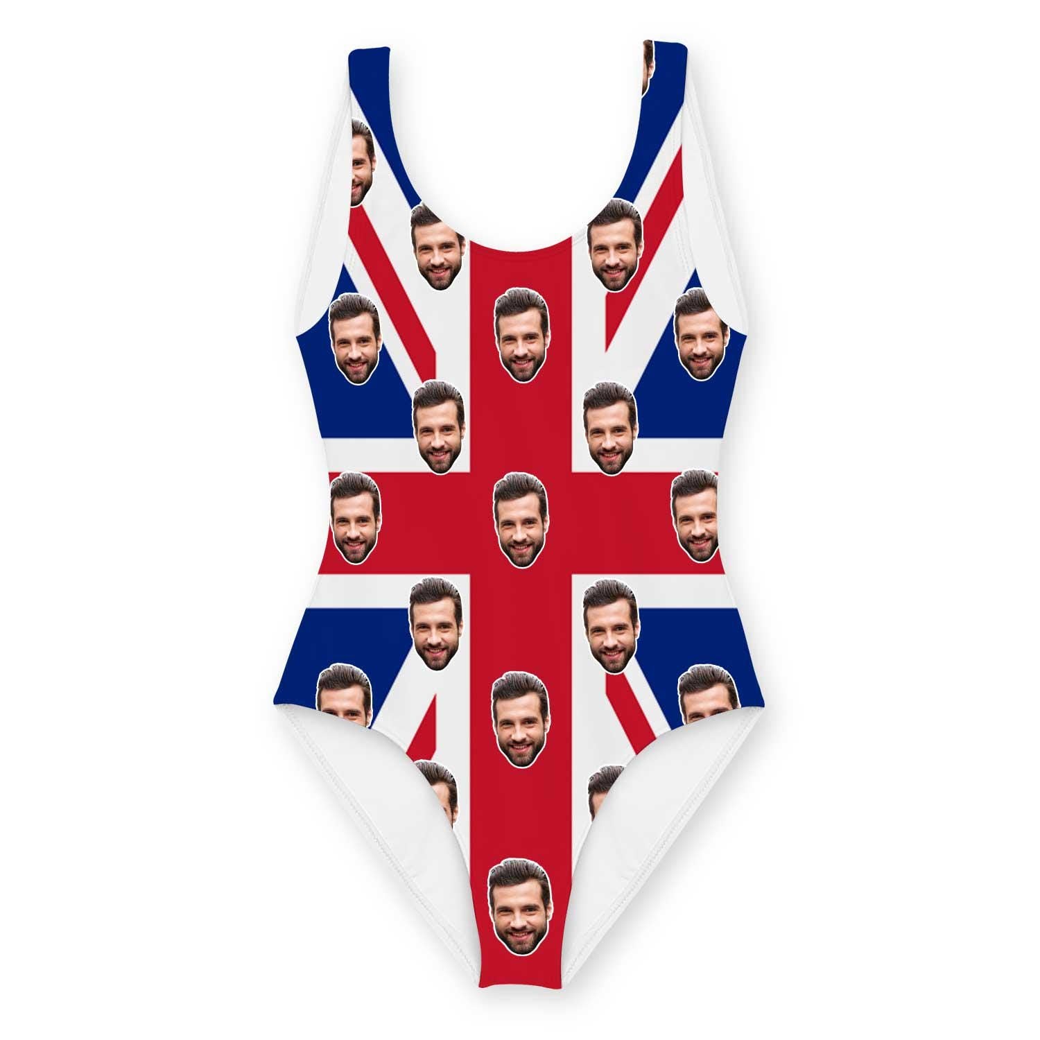 Union Jack Flag Personalised Face Swimsuit