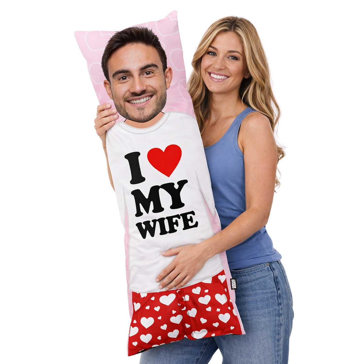 I Love My Wife Custom Body Pillow