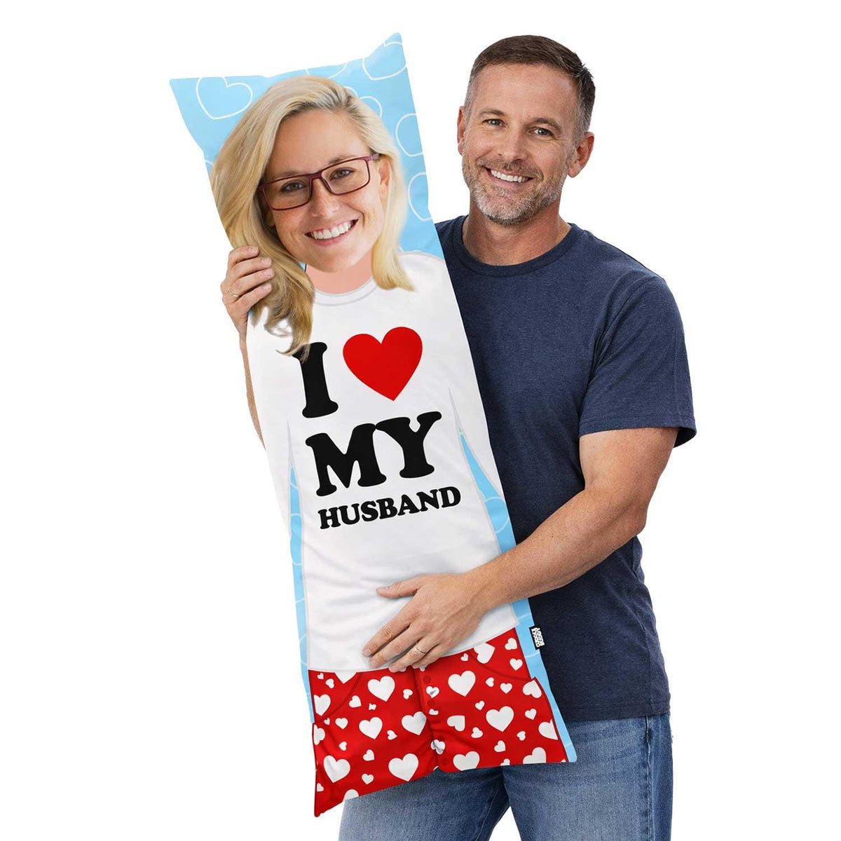 I Love My Husband Custom Body Pillow