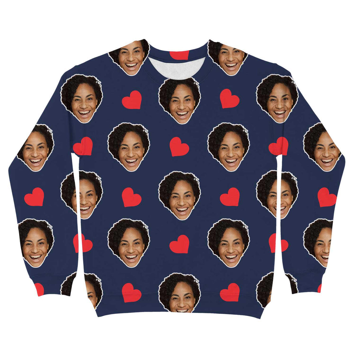 Red Hearts Personalised Sweatshirt