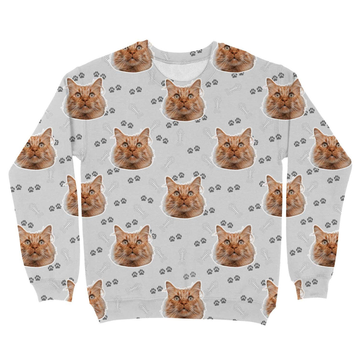 Cat Pattern Personalised Sweatshirt