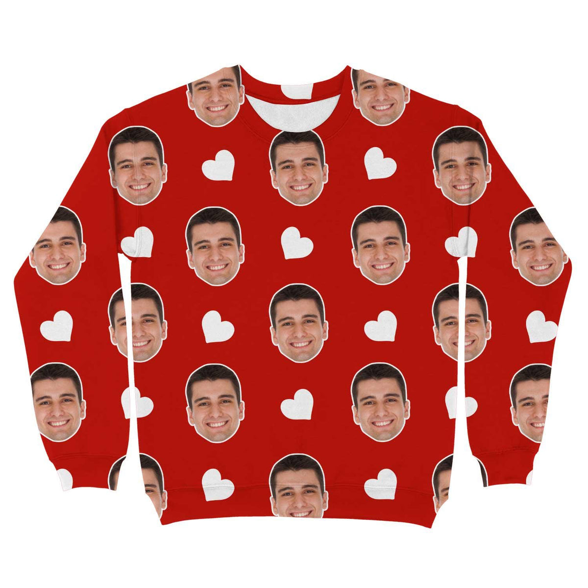 White Hearts Personalised Sweatshirt