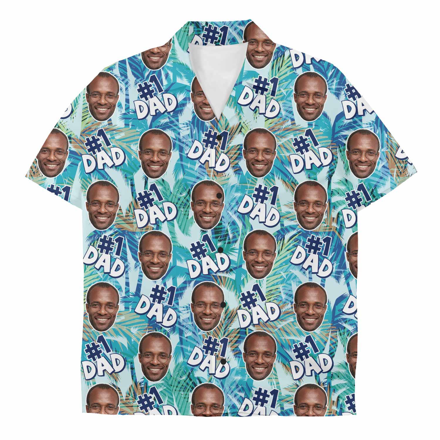 Number 1 Dad Custom Hawaiian Shirt