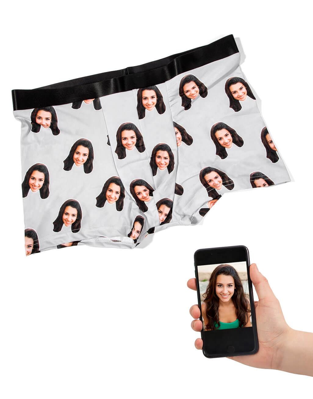 Custom Printed Face Boxers