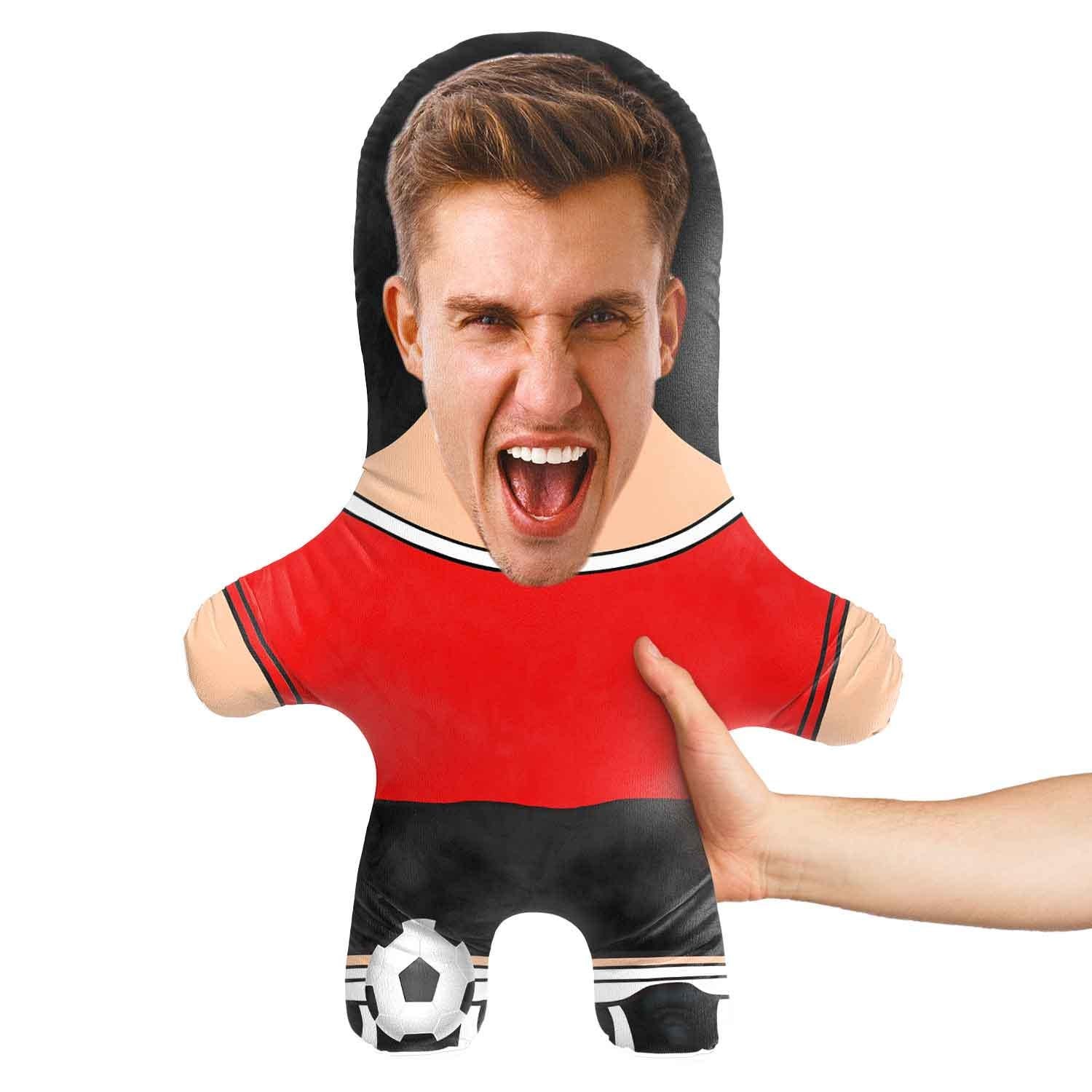 Footballer Face Pillow Personalised Teddy Bear