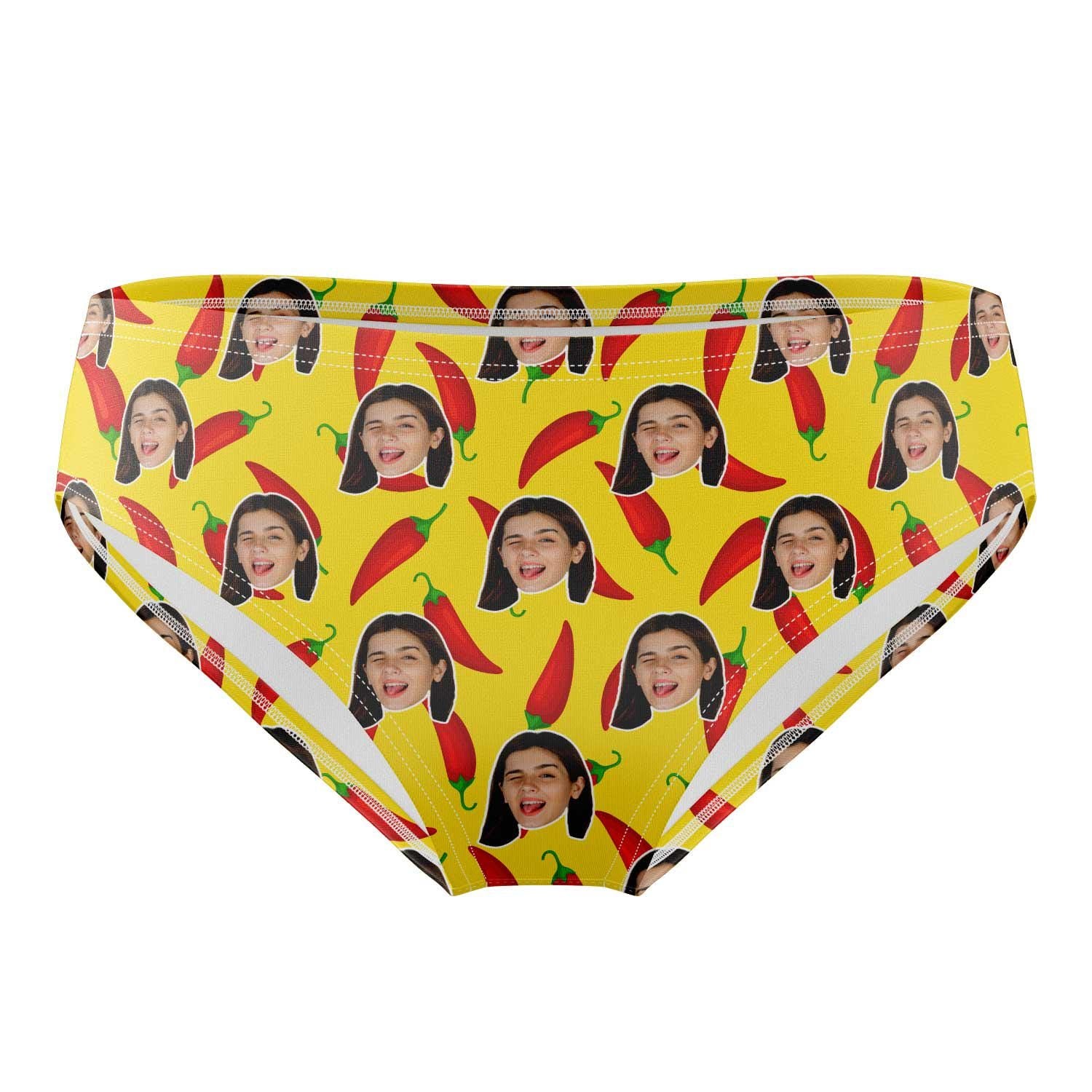 Chillies Pattern Personalised Face Swim Trunks