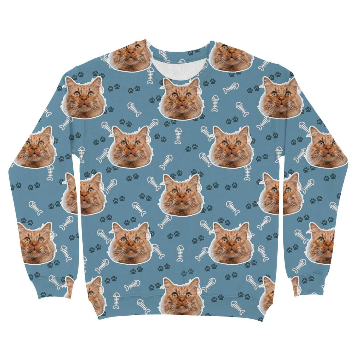 Cat Pattern Personalised Sweatshirt