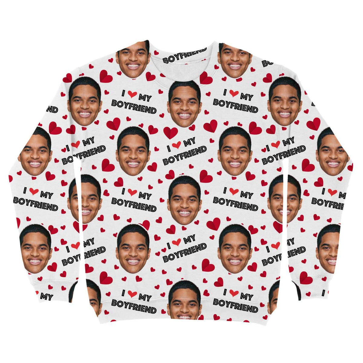 I Love My Boyfriend Personalised Sweatshirt