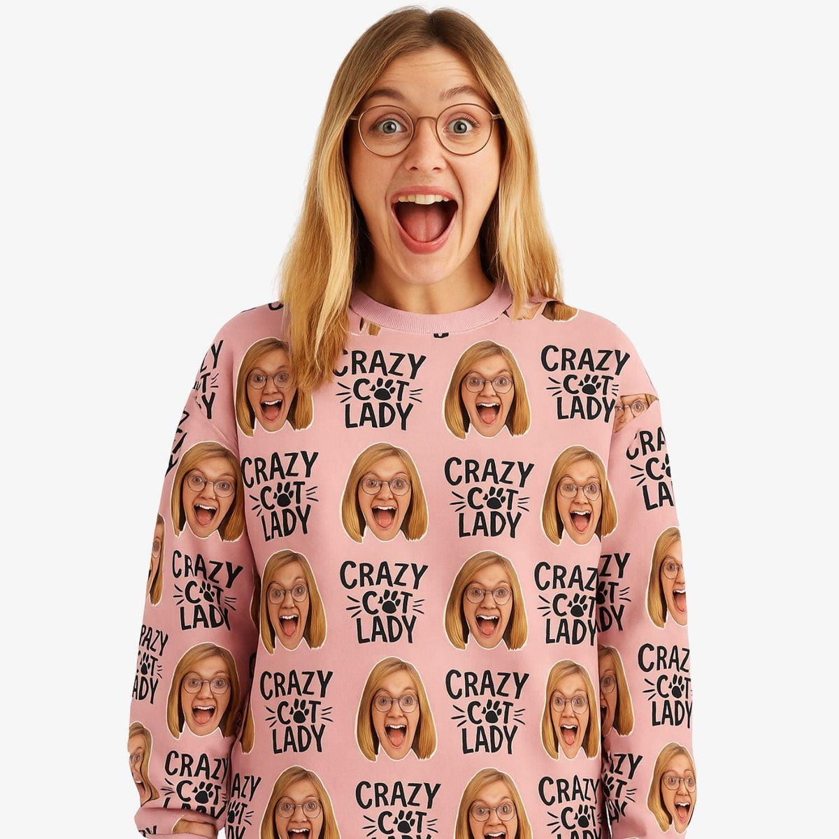 Crazy Cat Lady Personalised Sweatshirt