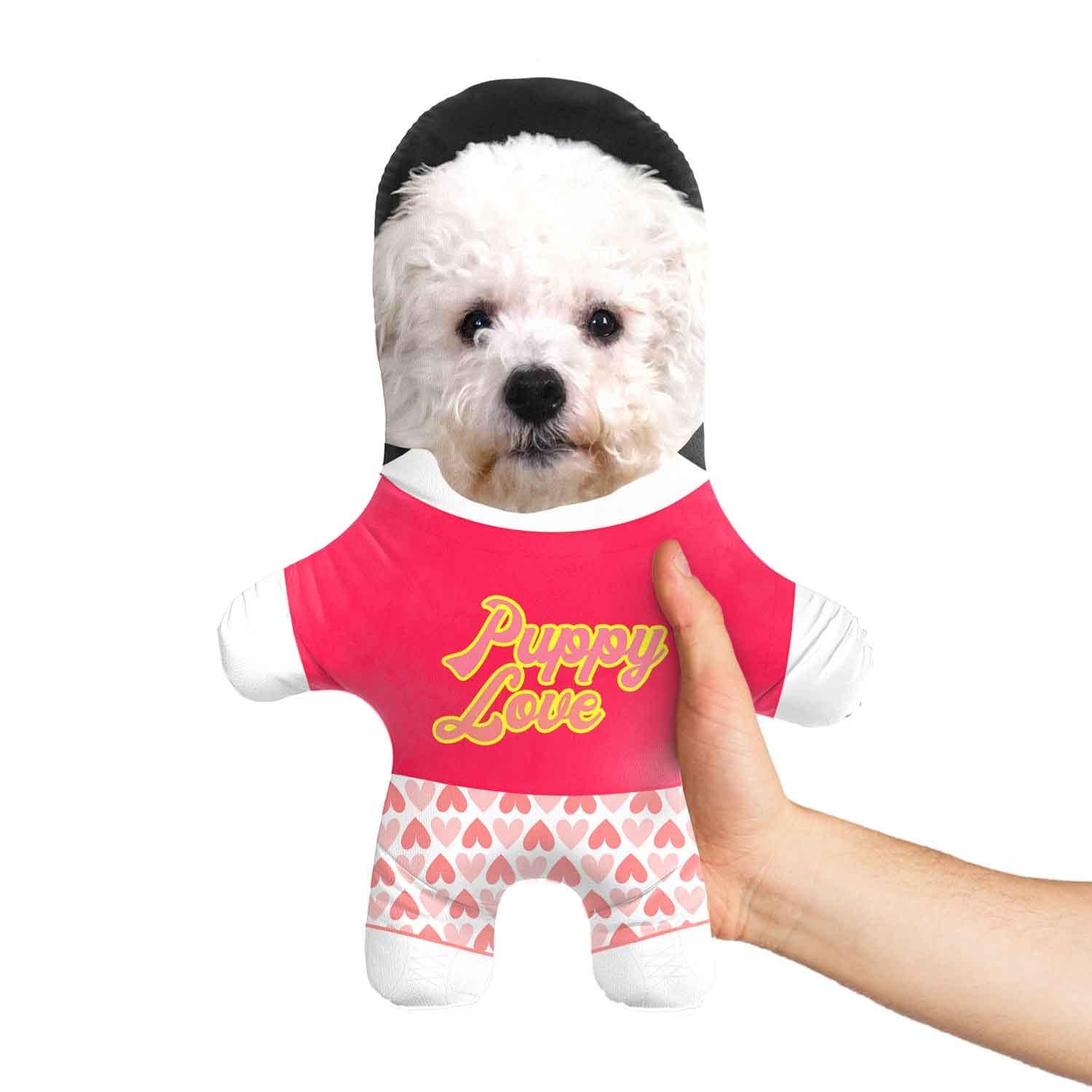 Puppy Love Personalised Dog Toy | Custom Photo Dog Toy | Funny Squeaky Dog Toy