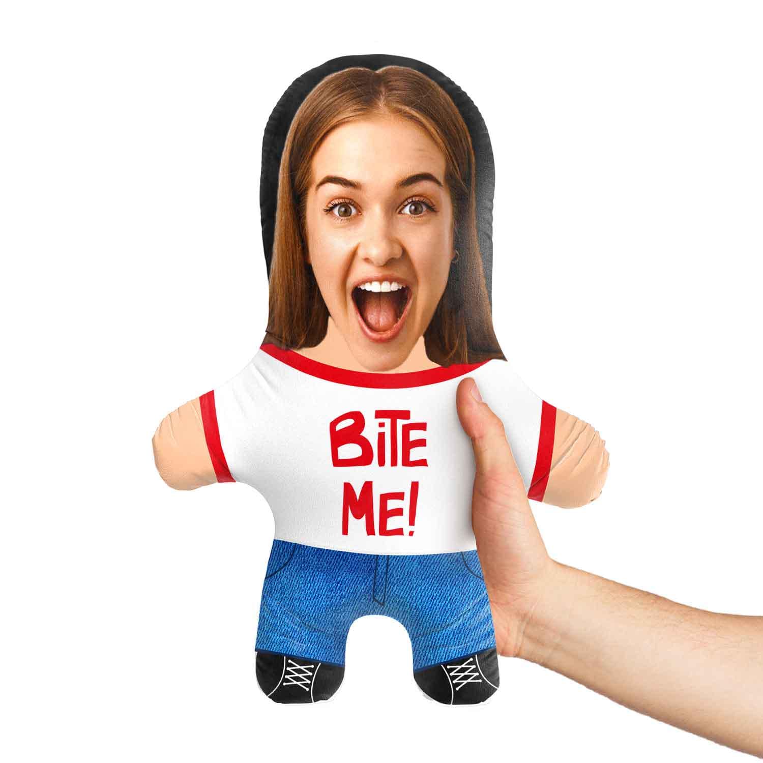 Bite Me! Personalised Dog Toy | Custom Photo Dog Toy | Funny Squeaky Dog Toy