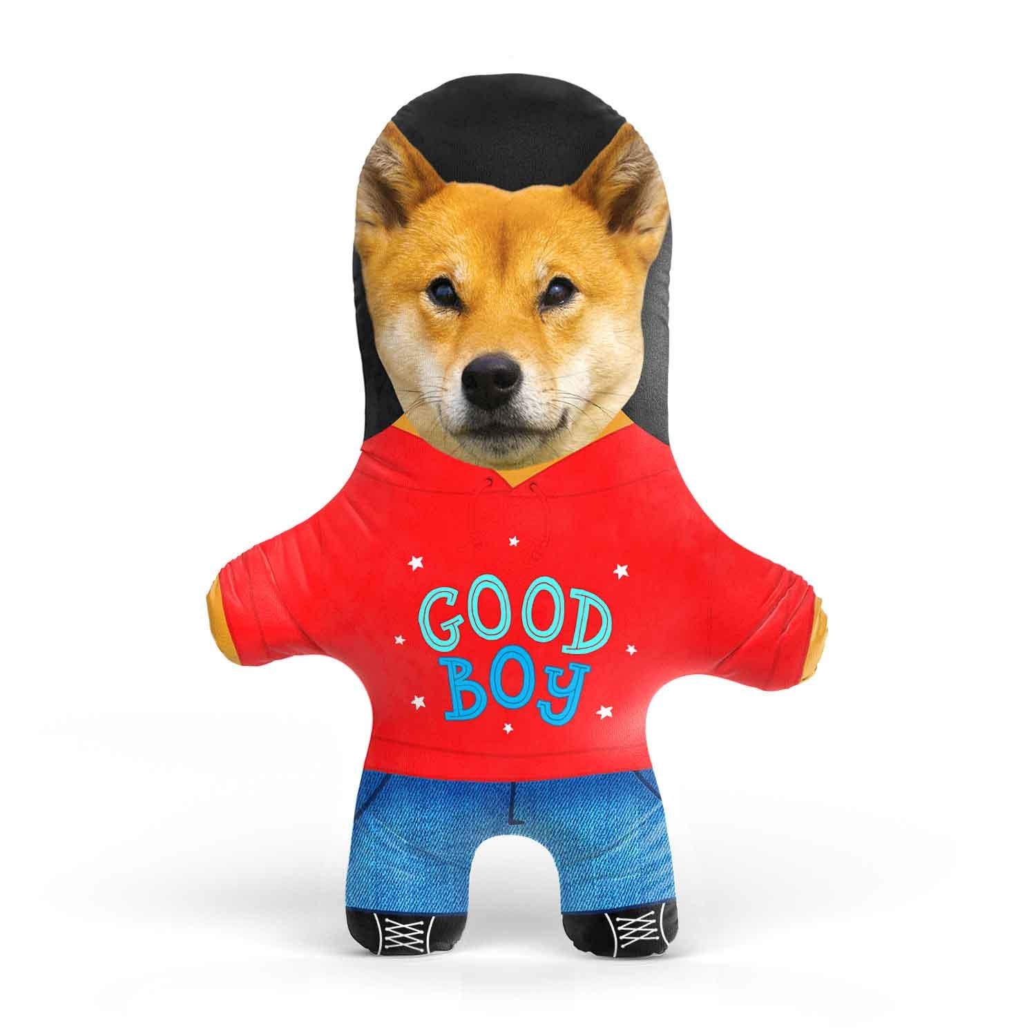 Good Boy Personalised Dog Toy | Custom Photo Dog Toy | Funny Squeaky Dog Toy