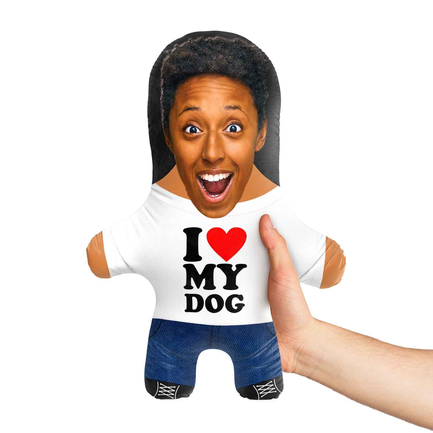 I Heart My Dog Personalised Dog Toy | Custom Photo Dog Toy | Funny Squeaky Dog Toy