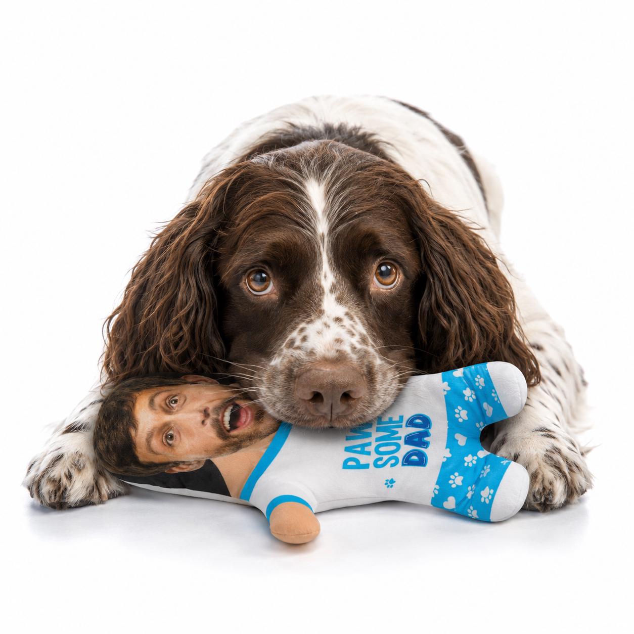 Pawsome Dad Personalised Dog Toy | Custom Photo Dog Toy | Dog Dad Gift