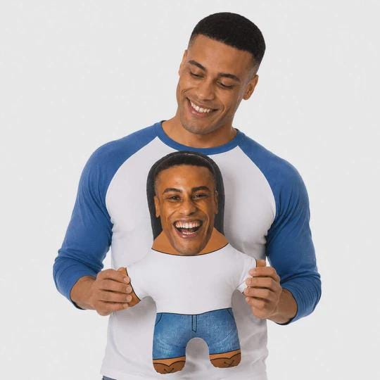 Boy Face Pillow Personalised Teddy Bear