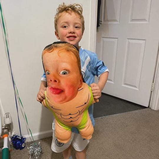 Mankini Face Pillow Personalised Teddy Bear